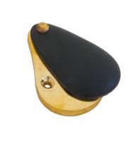 Polished Brass Escutcheon With Ebony Cover