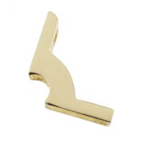 Polished Brass Fixing Bracket No Hinge - 16mm