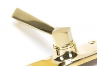 Polished Brass Lever Euro Door Handle Close Up