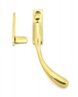 Polished Brass Night-Vent Locking Window Fastener - Right Handed