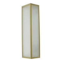 Contemporary Reeded Glass Wall Light Created with Polished Brass