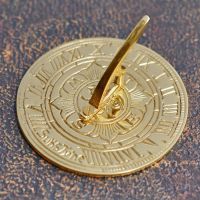 Polished Brass "Suns Tyne" Mini Sundial - 95mm 