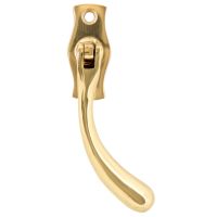 Polished Brass Peardrop Window Handle Right Handed