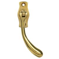 Polished Brass Peardrop Window Handle Right Handed