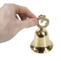 Polished Brass Wreath Design Bell To Scale