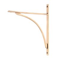Polished Bronze "Appleton" Traditional Arched Shelf Bracket - 314mm x 250mm