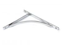 Close-Up of Polished Chrome "Appleton" Traditional Arched Shelf Bracket - 314mm x 250mm