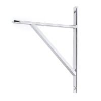 Polished Chrome "Claremont" Traditional Shelf Bracket - 260mm x 200mm