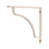 Polished Nickel "Arch-Way" Modern Shelf Bracket - 150mm x 150mm