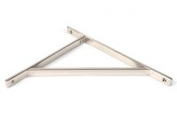 Close-Up of Polished Nickel "Claremont" Traditional Shelf Bracket - 314mm x 250mm