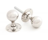 Polished Nickel Ball Mortice Knob Set