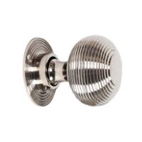 Polished Nickel Beehive Door Knob Set