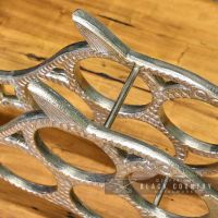 Top View of the Polished Nickel "Fish" Wine Rack 