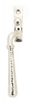 Polished Nickel Hammered Espag Window Handle - Left Handed