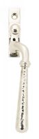 Polished Nickel Hammered Espag Window Handle - Right Handed