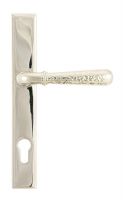 Polished Nickel Hammered Slimline Lever Door Handle