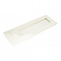 Cast Brass Large Traditional Letter Plate in a Polished Nickel Finish