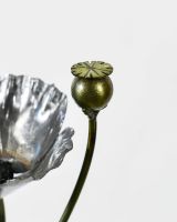 Close up of The Lone Poppy Sculpture bud