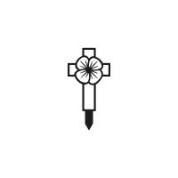 Black Ground Spike with Poppy Cross "Remembrance" Topper with Spike