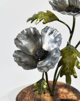 Close up of The Lone Poppy Sculpture flower