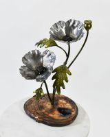 The Lone Poppy Sculpture high angle