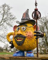 Recycled Metal Potato Sculpture - 1.2m