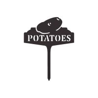 "Potatoes" Vegetable Label in a Black Finish