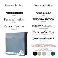 Personalised Granite Grey "Staggered" Wall Mounted Post Box & Newspaper Holder (Version 2)