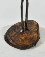 Close up of The Pumpkin King Sculpture base