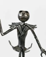 Close up of The Pumpkin King Sculpture head and body