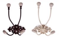 "Montaubon" Ornate Cast Iron Hook With Ceramic Ends