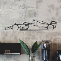 Racing Car Black Metal Wall Art 
