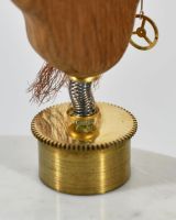 Close up of "Ragetti" Steampunk Pirate Skull Sculpture base