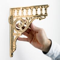 Classic Railway “Ribbleshead” Brass Shelf Bracket 26 x 21cm