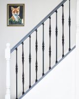 Set Of Two Stair Spindles In Situ 