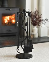 "Ramsdell" Fireside Companion Set with Leaf Detail