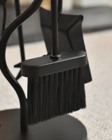 Close up of tools on fireside companion set