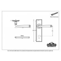Lever Espagnolette Lock Set Unsprung Dimensions