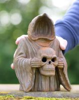 Scale of Cast iron Grim Reaper Sculpture
