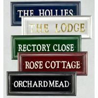 "Belgravia" Ornate Wrought Iron Scrolled Sign in Various Colours