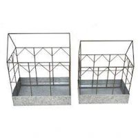 Rectangular Framed Vintage Garden Planters - Set of 2