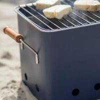 Handles on the Side of the Rectangular Steel Bucket BBQ Grill