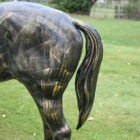 Close-Up of Ponytail on Horse Sculpture