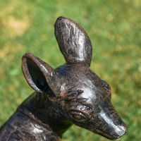 Close-Up of Cast Aluminium Gold Finish Sculpture