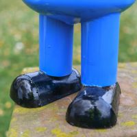 Close-Up of Legs on Minion Sculpture