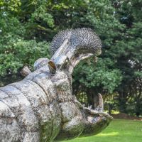 View of the Back of the Hippo Sculpture