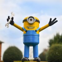 Recycled Metal Manic Mechanic Henchman Sculpture