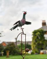 Recycled Metal "Rocking Pheasant" Garden Spike 