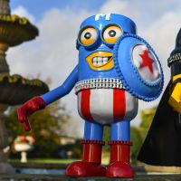 Recycled Metal Star-Spangled Captain Henchman Sculpture