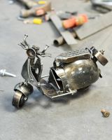 Recycled Metal Vespa Sculpture